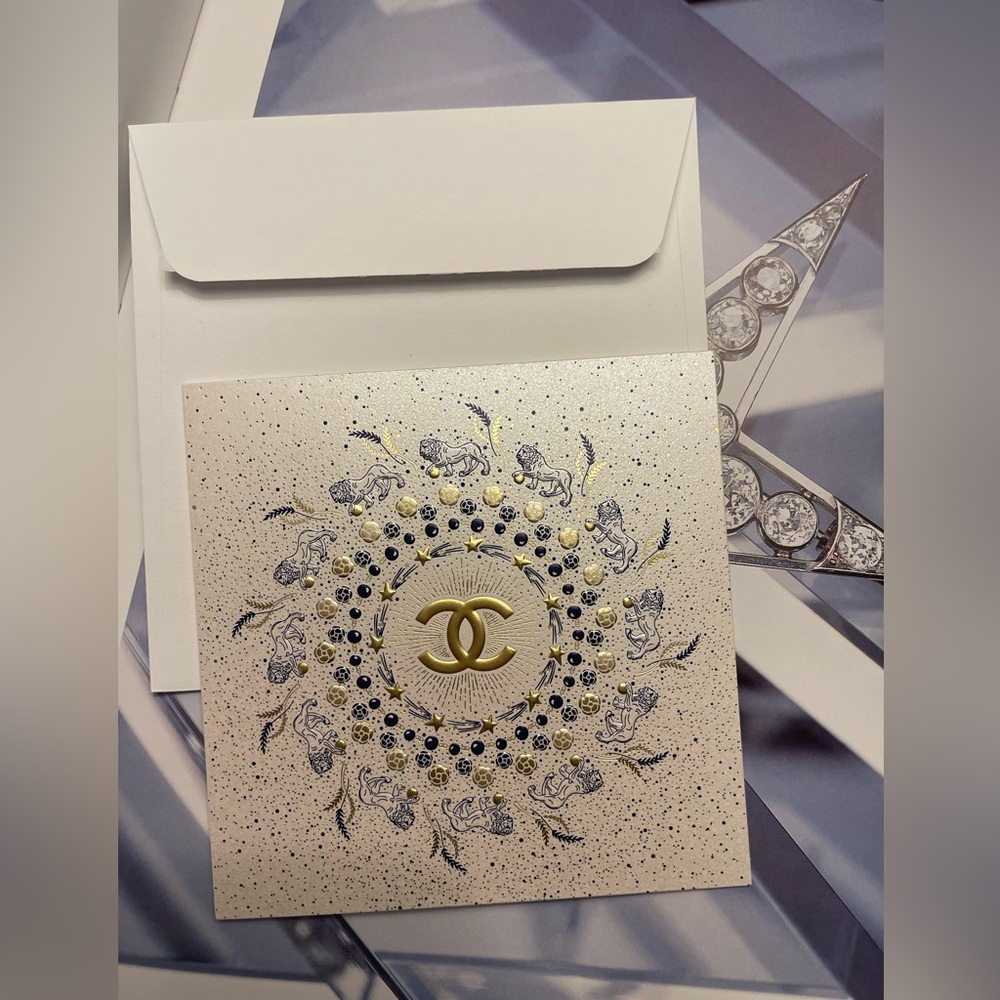 CHANEL- (Blank Inside) Greeting Card- (Qty 1)